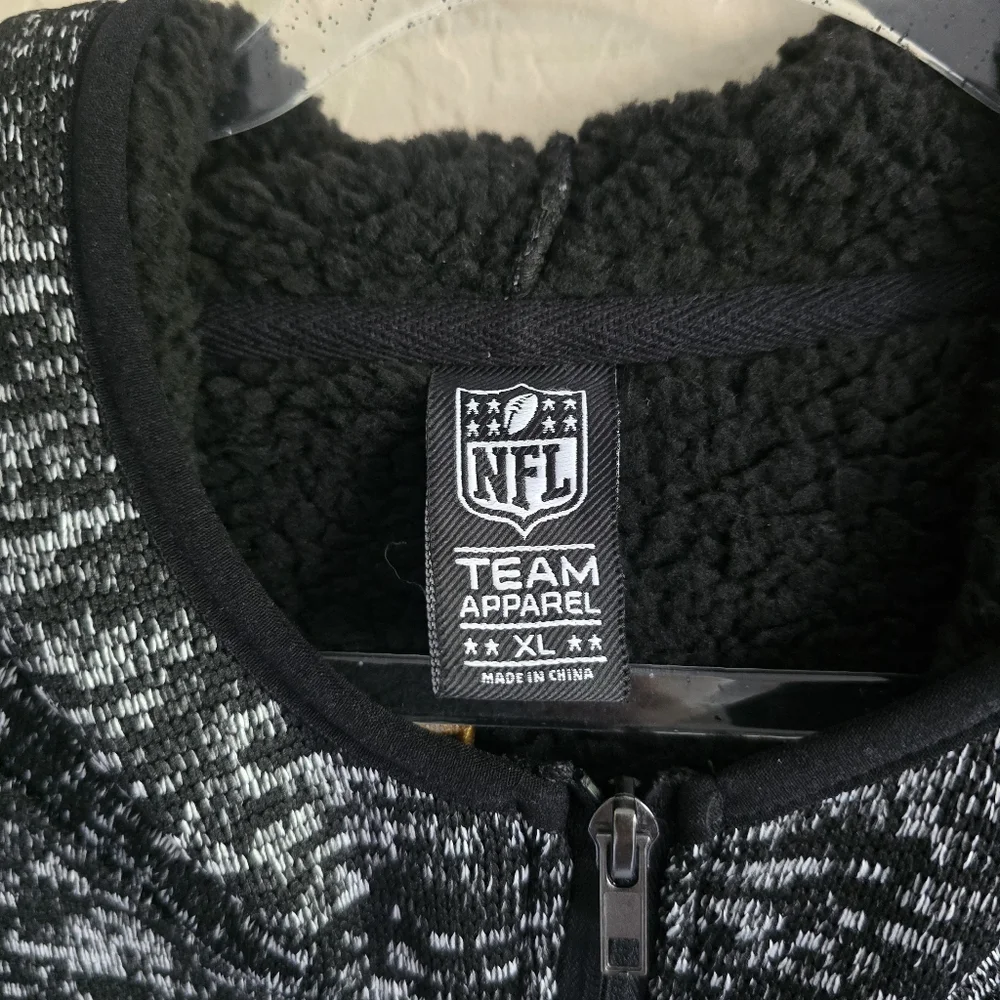 NFL Pittsburgh Steelers Marled Full Zip Hoodie Size XL